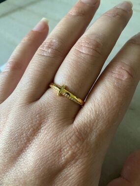 Gold Cross Ring - Women Jewelry